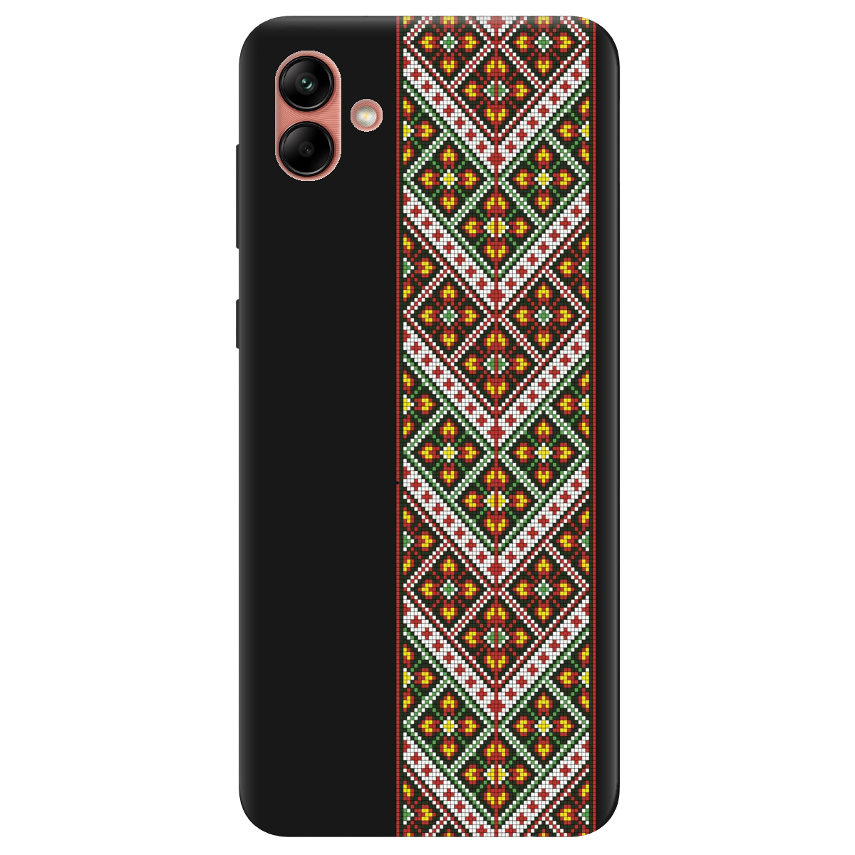 Чохол для Samsung Galaxy A04 чорний матовий soft touch Карпатський оберіг - фото 1 - Чохли для телефонів