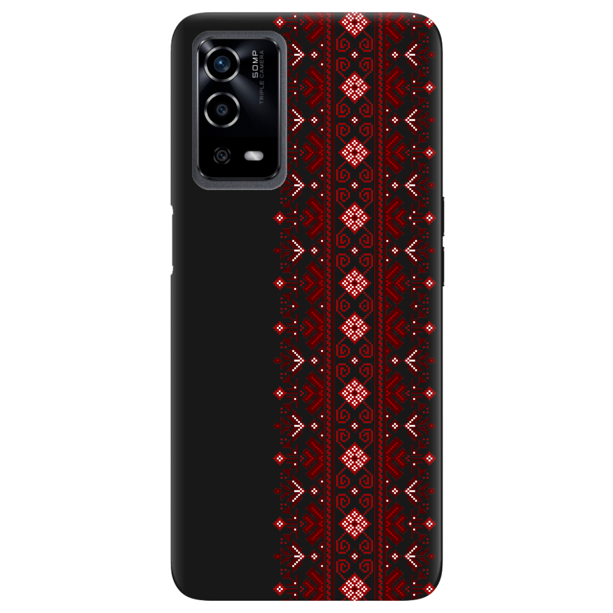 Чехол для Oppo A55 черный матовый soft touch Крестики судьбы - фото 1 - Чехлы для телефонов