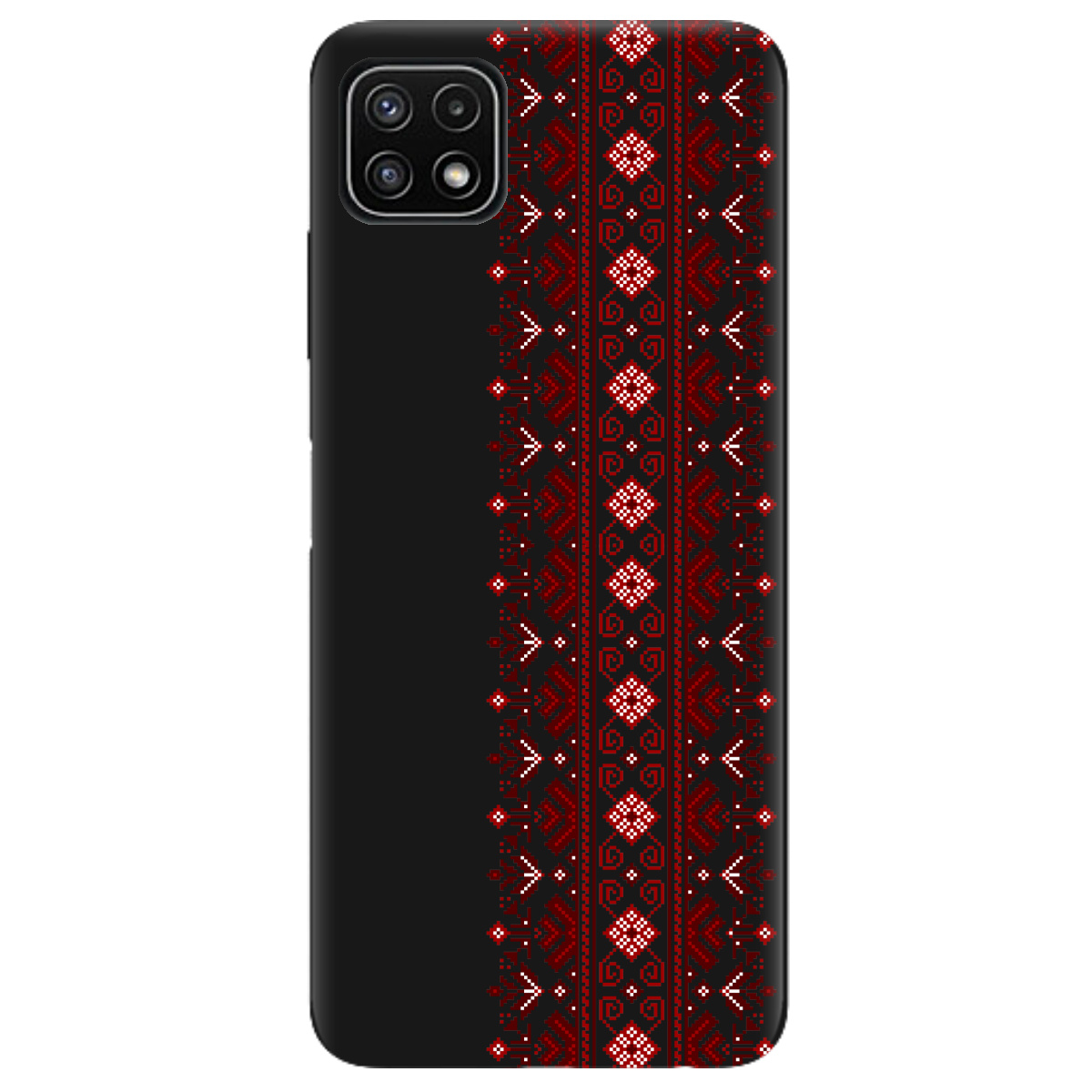 Чохол для Samsung Galaxy A22 5G чорний матовий soft touch Хрестики долі - фото 1 - Чохли для телефонів