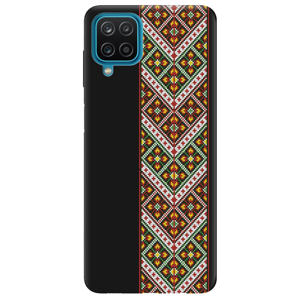 Чохол для Samsung Galaxy A12 5G чорний матовий soft touch Карпатський оберіг - фото 1 - Чохли для телефонів