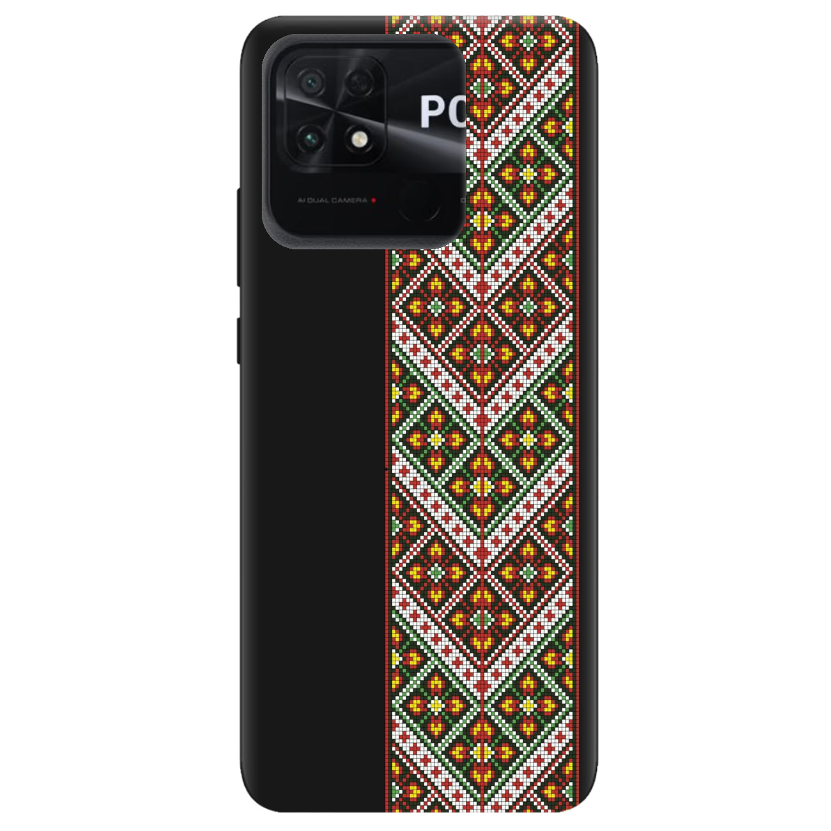 Чохол для Xiaomi Poco C40 чорний матовий soft touch Карпатський оберіг - фото 1 Чохол для Xiaomi Poco C40 чорний матовий soft touch Карпатський оберіг - фото 1 - Чохли для телефонів