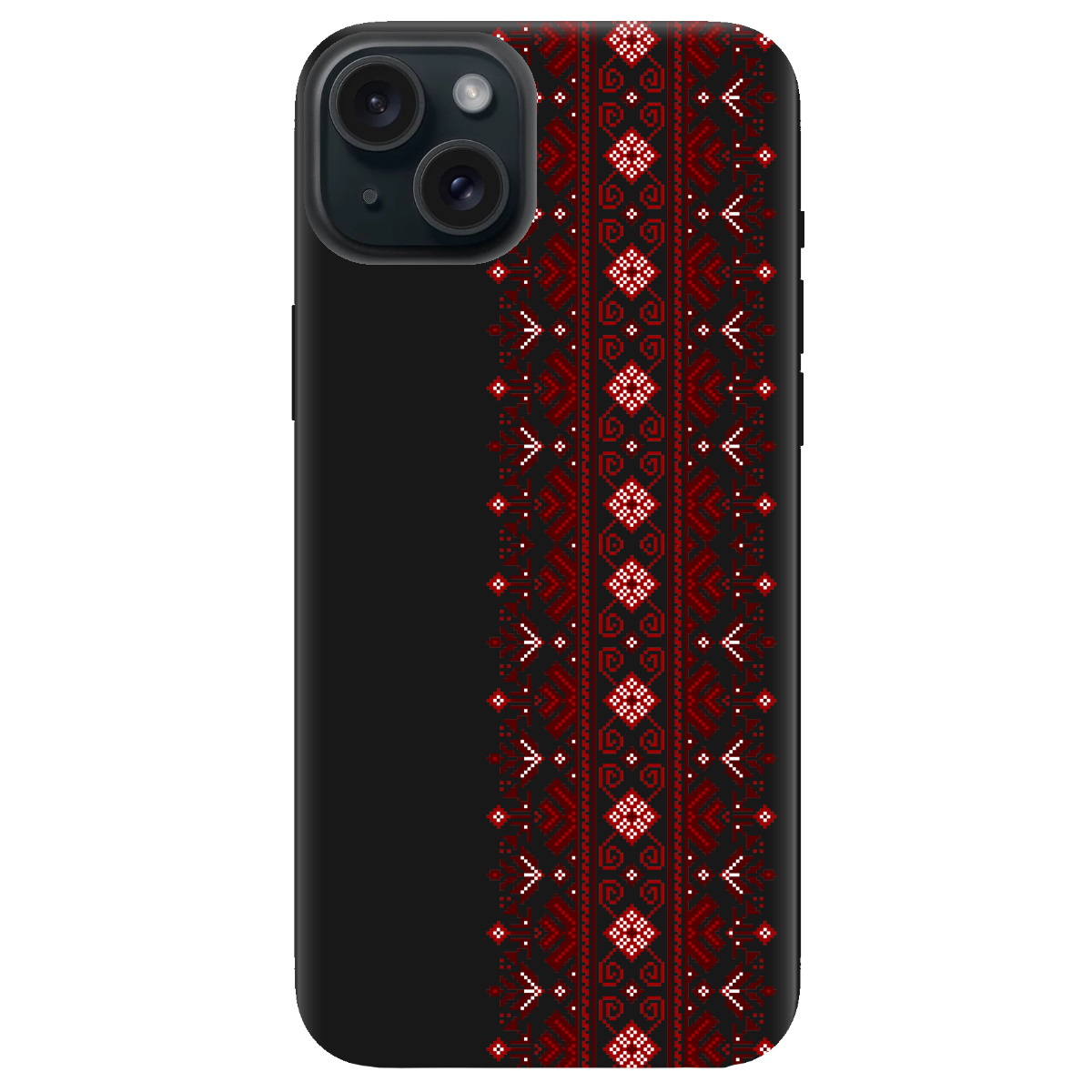 Чохол для Apple iPhone 15 Plus чорний матовий soft touch Хрестики долі - фото 1 Чохол для Apple iPhone 15 Plus чорний матовий soft touch Хрестики долі - фото 1 - Чохли для телефонів