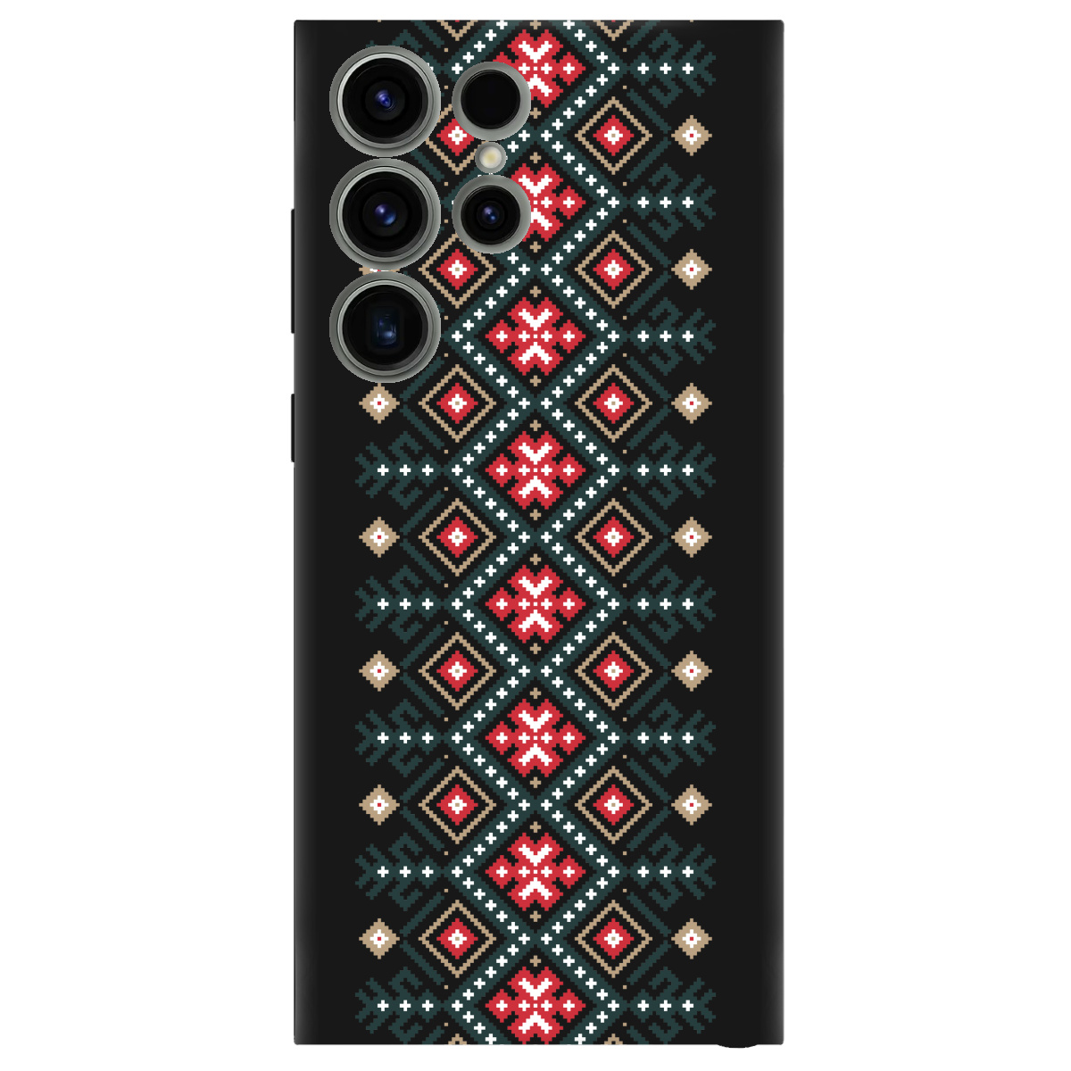 Чехол для Samsung Galaxy S23 Ultra черный матовый soft touch Тропа предков - фото 1 - Чехлы для телефонов