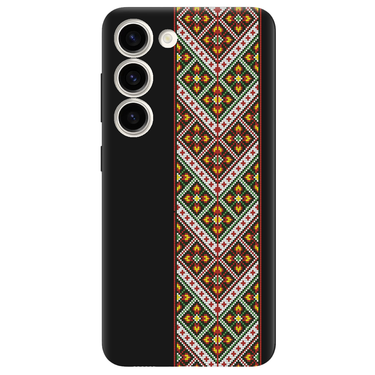 Чехол для Samsung Galaxy S23 Plus черный матовый soft touch Карпатский оберег - фото 1 - Чехлы для телефонов