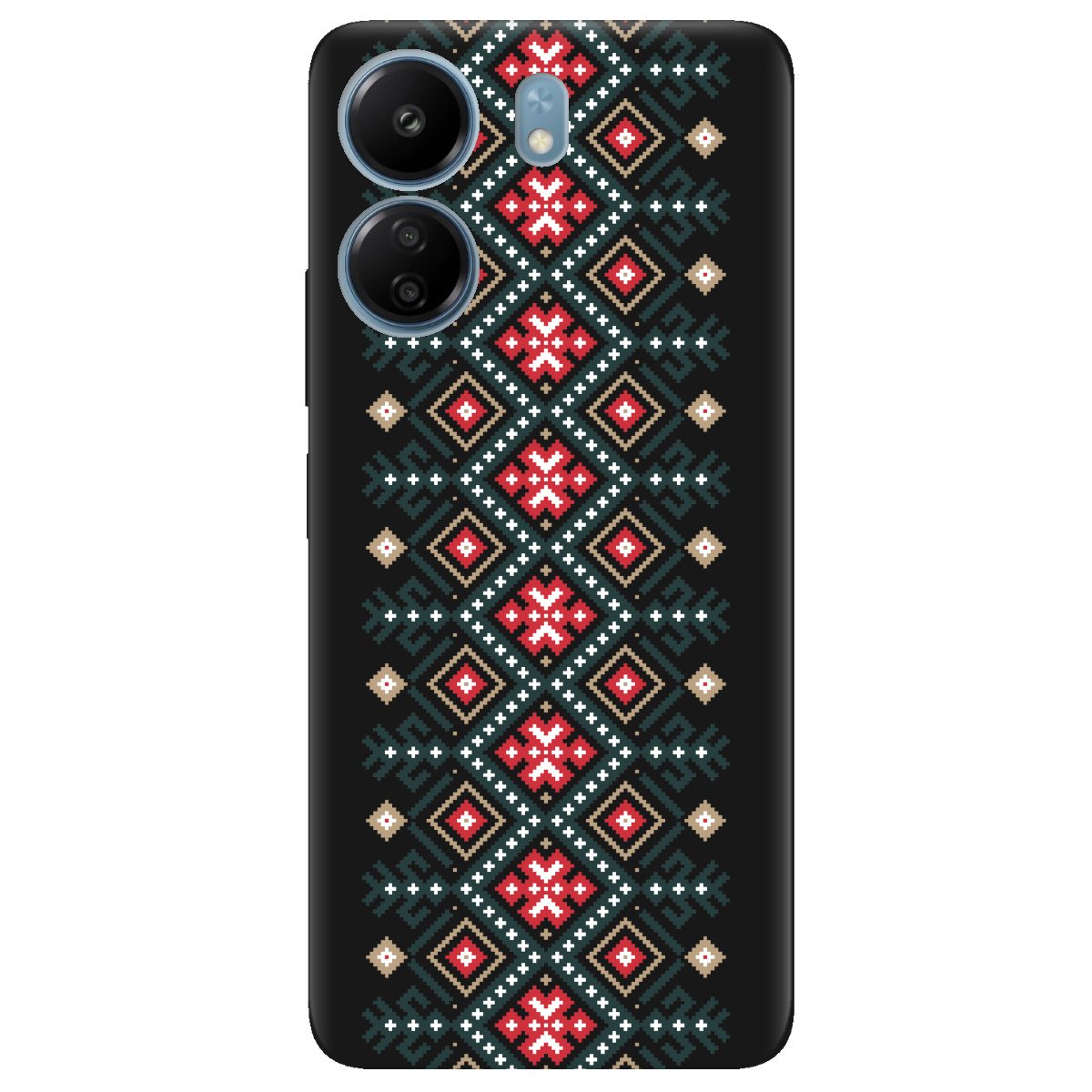 Чохол для Xiaomi Poco C65 чорний матовий soft touch Стежка предків - фото 1 - Чохли для телефонів