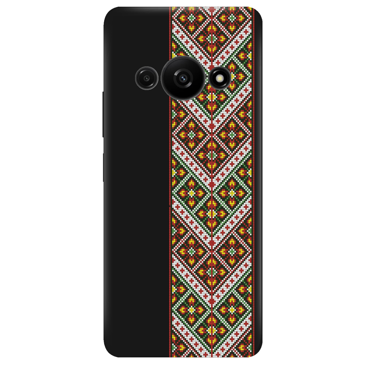 Чохол для Xiaomi Redmi A3 чорний матовий soft touch Карпатський оберіг - фото 1 - Чохли для телефонів