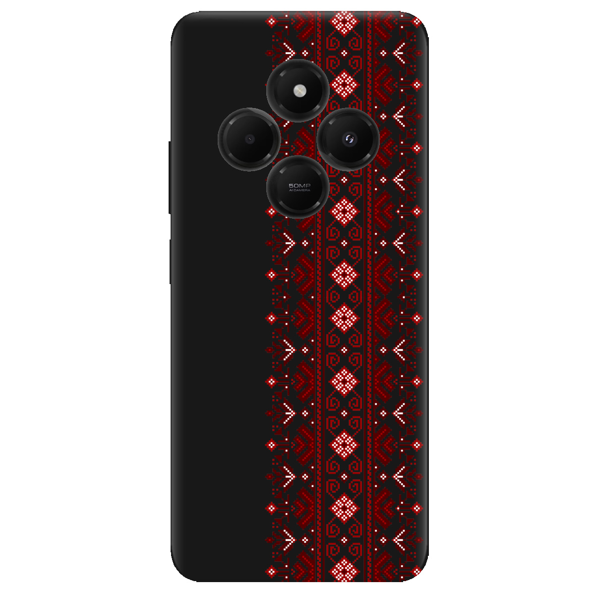 Чохол для Xiaomi Poco C75 чорний матовий soft touch Хрестики долі - фото 1 - Чохли для телефонів