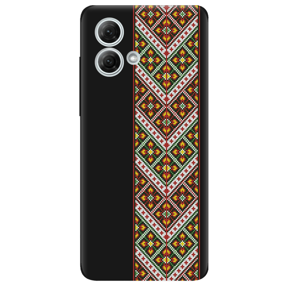 Чохол для Motorola G84 чорний матовий soft touch Карпатський оберіг - фото 1 - Чохли для телефонів