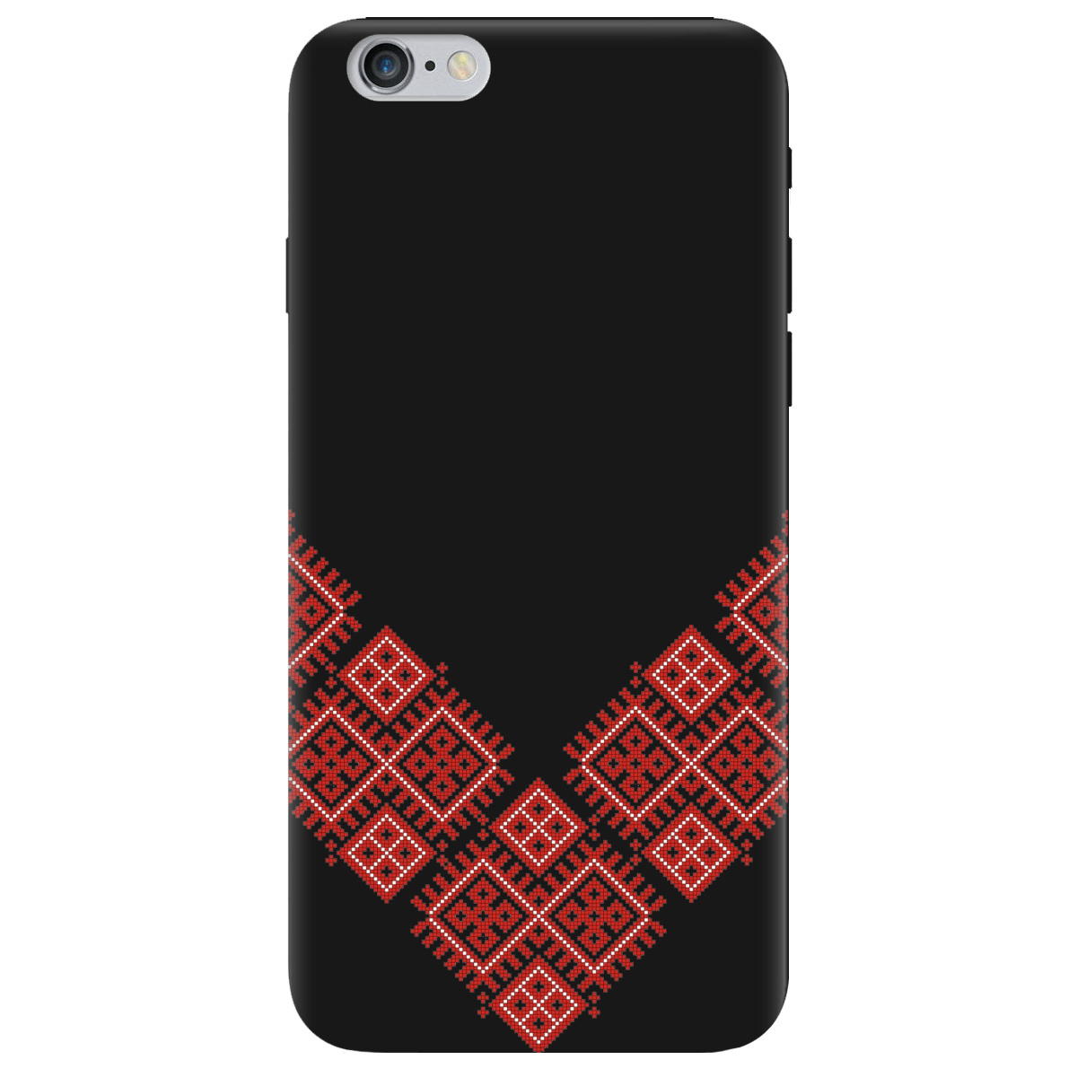 Чехол для Apple iPhone 6 Plus / 6S Plus черный матовый soft touch Вышитая судьба - фото 1 - Чехлы для телефонов