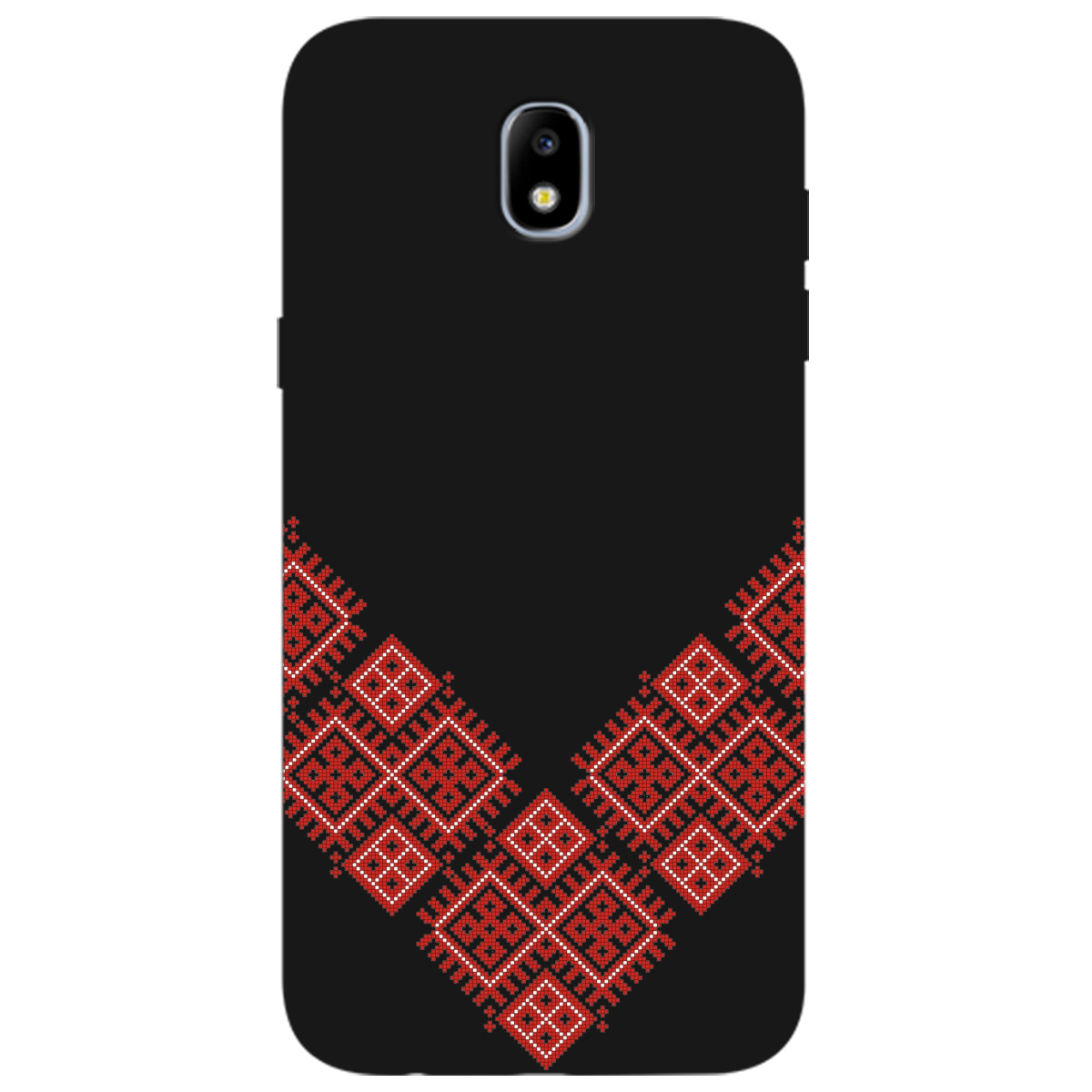 Чохол для Samsung Galaxy J5 2017 чорний матовий soft touch Вишивана доля - фото 1 - Чохли для телефонів