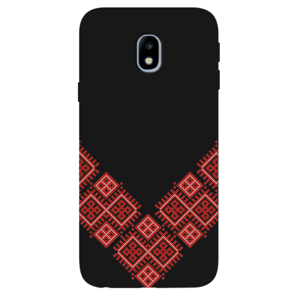 Чохол для Samsung Galaxy J3 2017 чорний матовий soft touch Вишивана доля - фото 1 - Чохли для телефонів