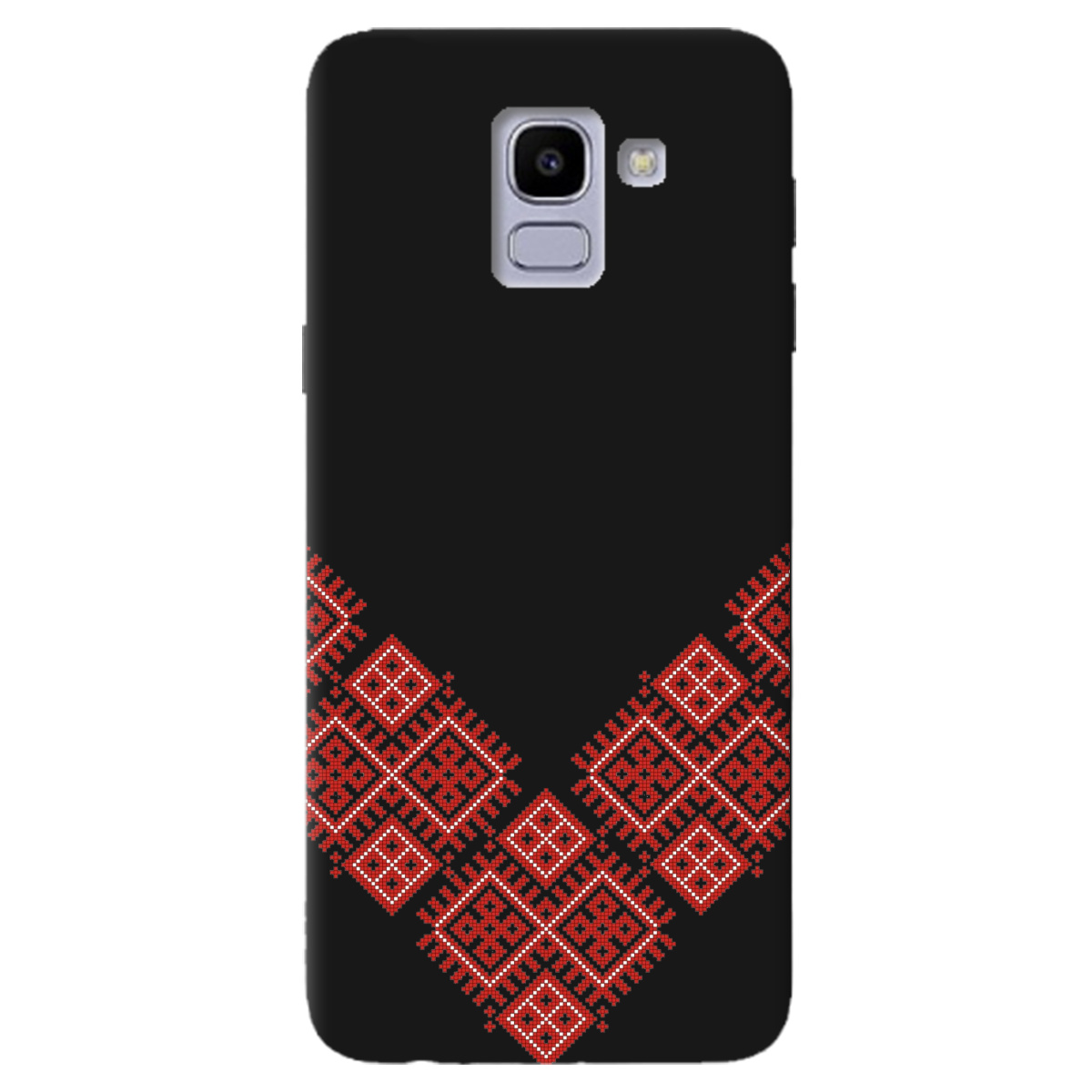 Чехол для Samsung Galaxy J6 2018 черный матовый soft touch Вышитая судьба - фото 1 Чехол для Samsung Galaxy J6 2018 черный матовый soft touch Вышитая судьба - фото 1 - Чехлы для телефонов