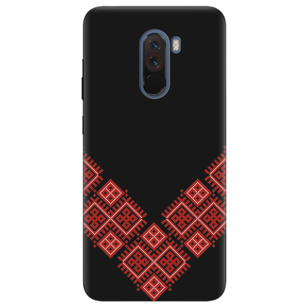 Чохол для Xiaomi Pocophone F1 чорний матовий soft touch Вишивана доля - фото 1 - Чохли для телефонів