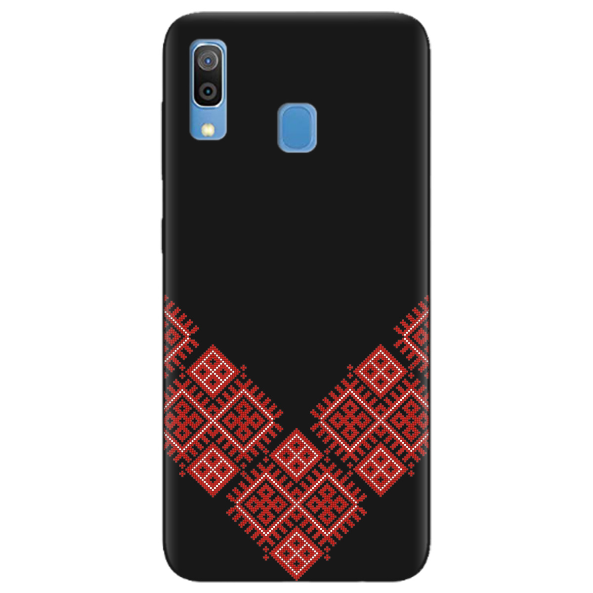 Чехол для Samsung Galaxy A30 черный матовый soft touch Вышитая судьба - фото 1 - Чехлы для телефонов