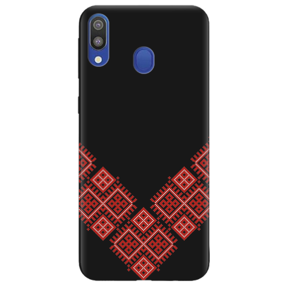 Чехол для Samsung Galaxy A40 черный матовый soft touch Вышитая судьба - фото 1 - Чехлы для телефонов