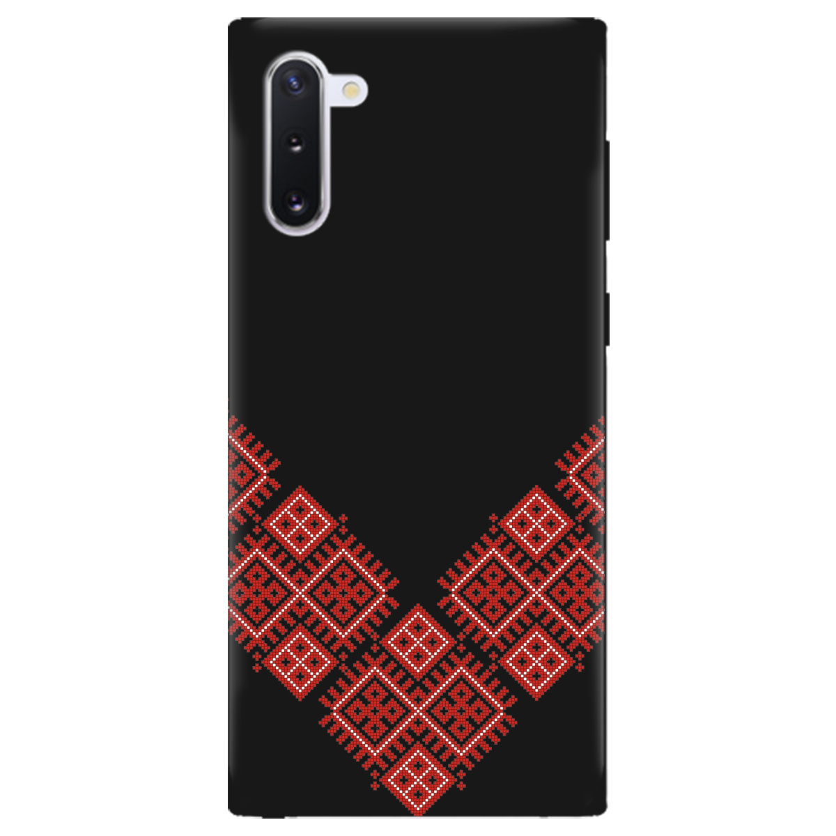 Чохол для Samsung Galaxy Note 10 чорний матовий soft touch Вишивана доля - фото 1 - Чохли для телефонів