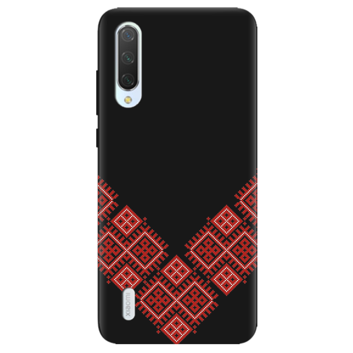 Чехол для Xiaomi Mi 9 Lite черный матовый soft touch Вышитая судьба - фото 1 - Чехлы для телефонов