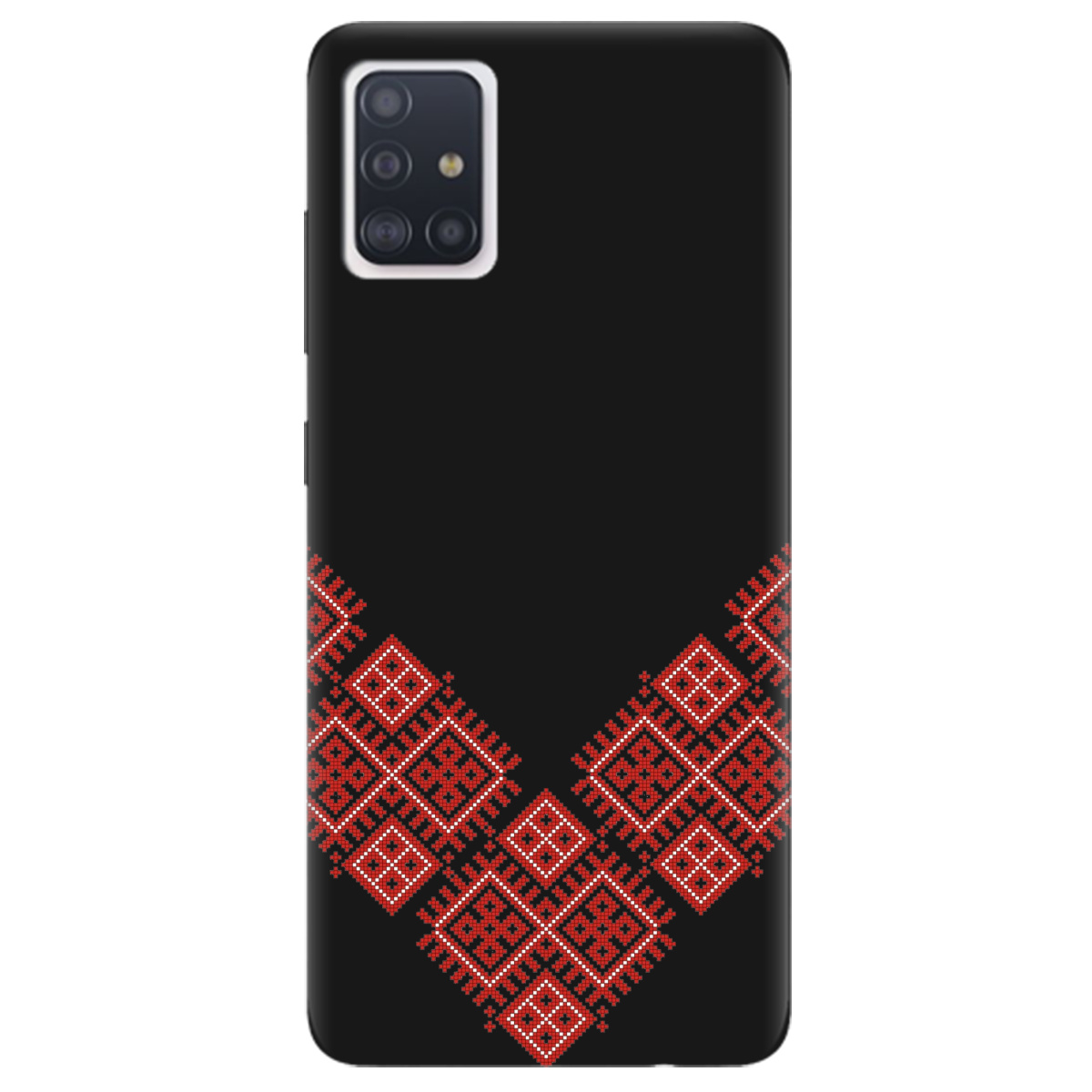 Чехол для Samsung Galaxy A51 черный матовый soft touch Вышитая судьба - фото 1 - Чехлы для телефонов