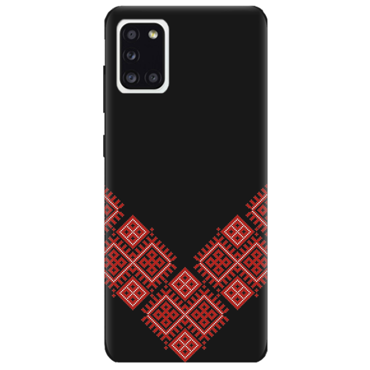 Чохол для Samsung Galaxy A31 чорний матовий soft touch Вишивана доля - фото 1 Чохол для Samsung Galaxy A31 чорний матовий soft touch Вишивана доля - фото 1 - Чохли для телефонів