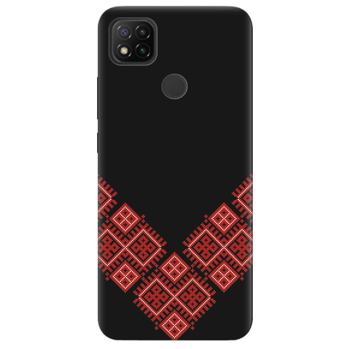 Чехол для Xiaomi Redmi 9C черный матовый soft touch Вышитая судьба - фото 1 - Чехлы для телефонов