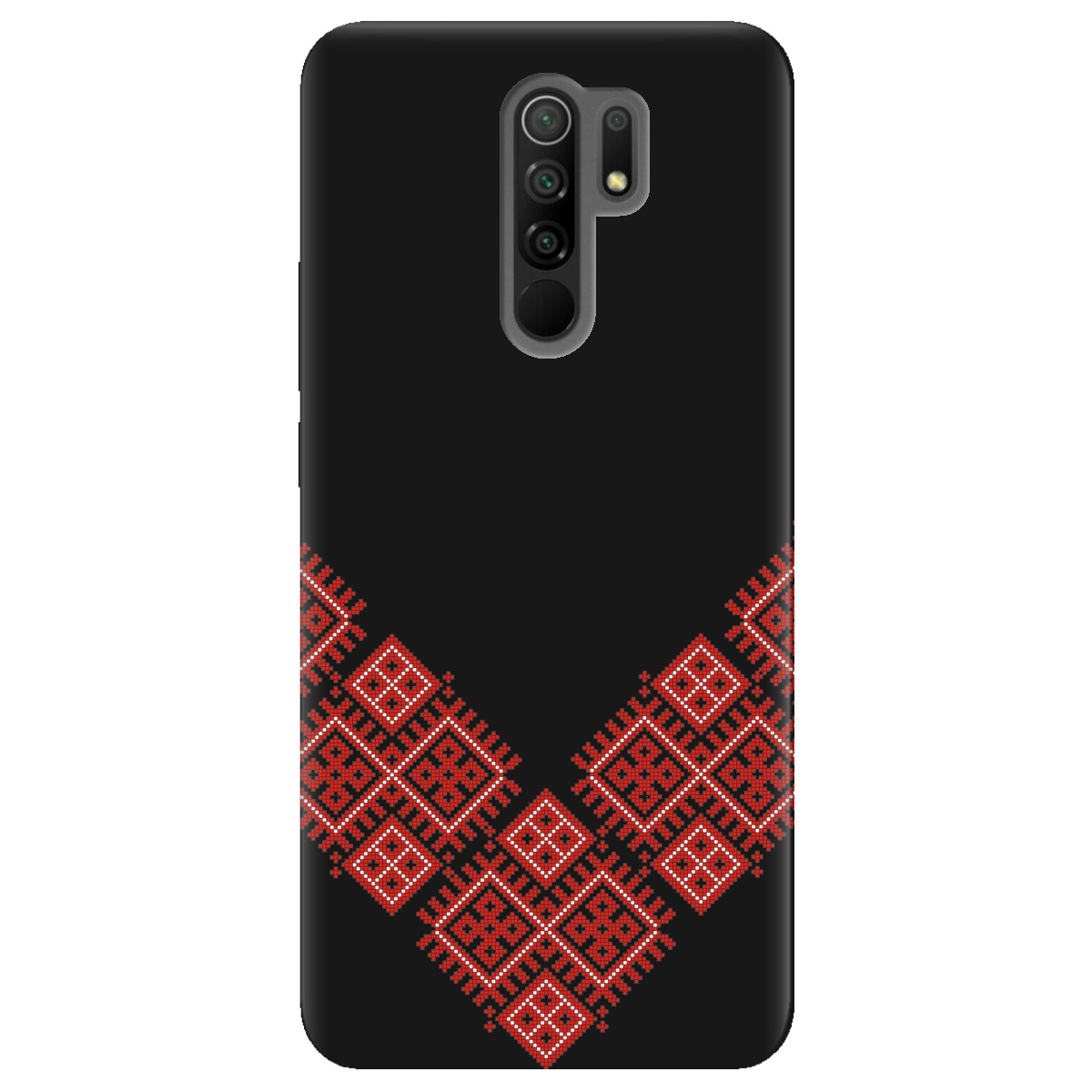 Чехол для Xiaomi Redmi 9 черный матовый soft touch Вышитая судьба - фото 1 Чехол для Xiaomi Redmi 9 черный матовый soft touch Вышитая судьба - фото 1 - Чехлы для телефонов