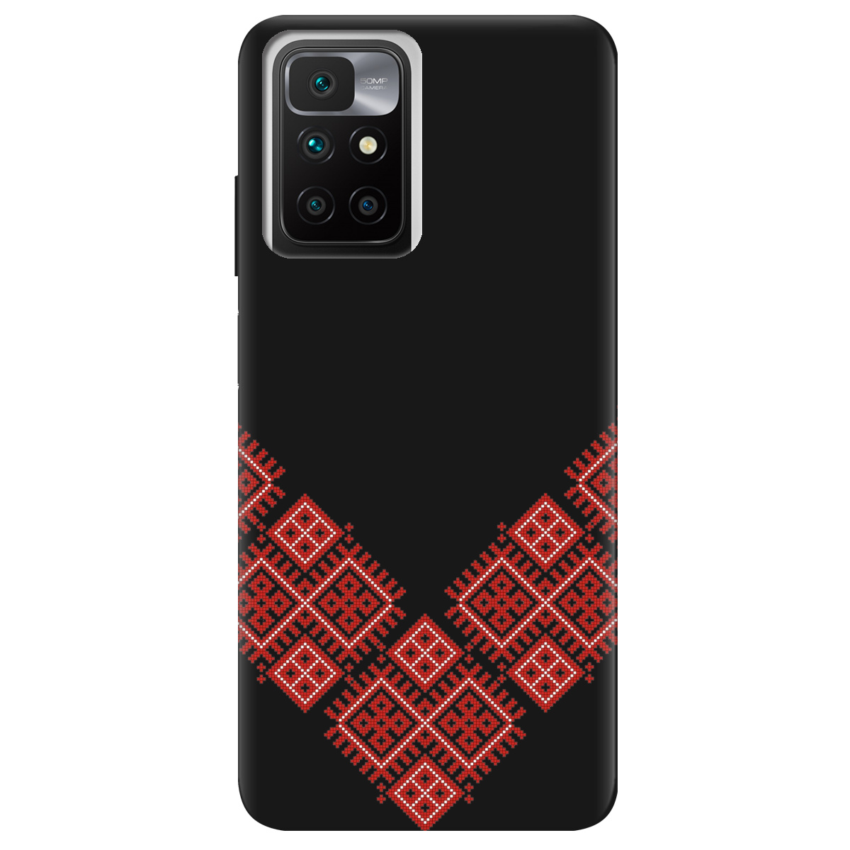Чехол для Xiaomi Redmi 10 черный матовый soft touch Вышитая судьба - фото 1 - Чехлы для телефонов