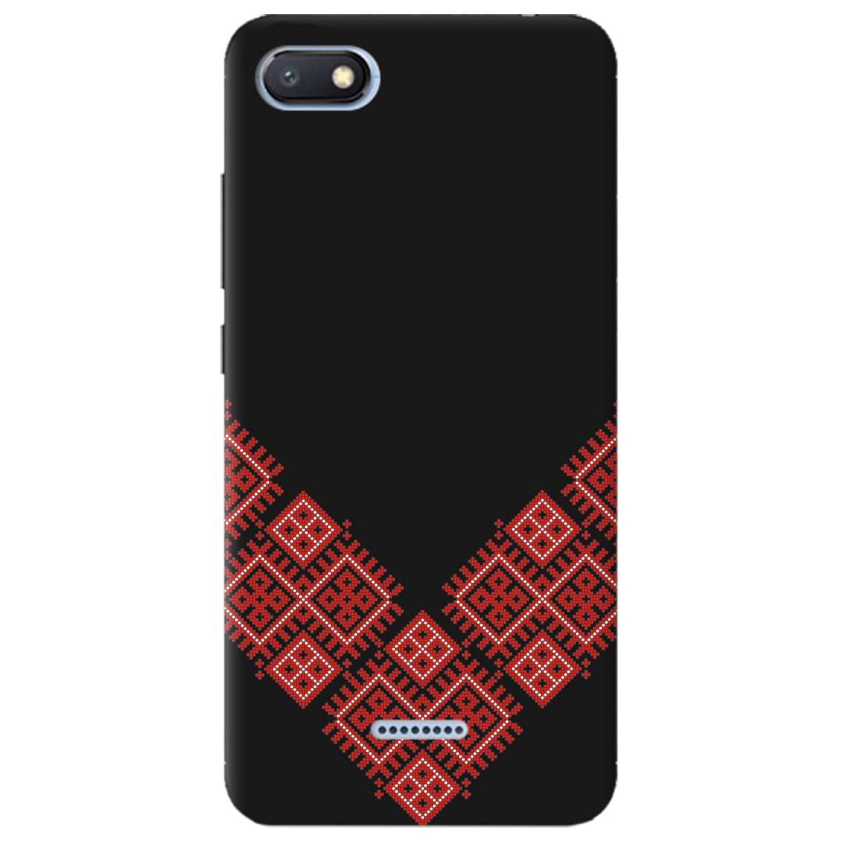 Чехол для Xiaomi Redmi 6A черный матовый soft touch Вышитая судьба - фото 1 - Чехлы для телефонов