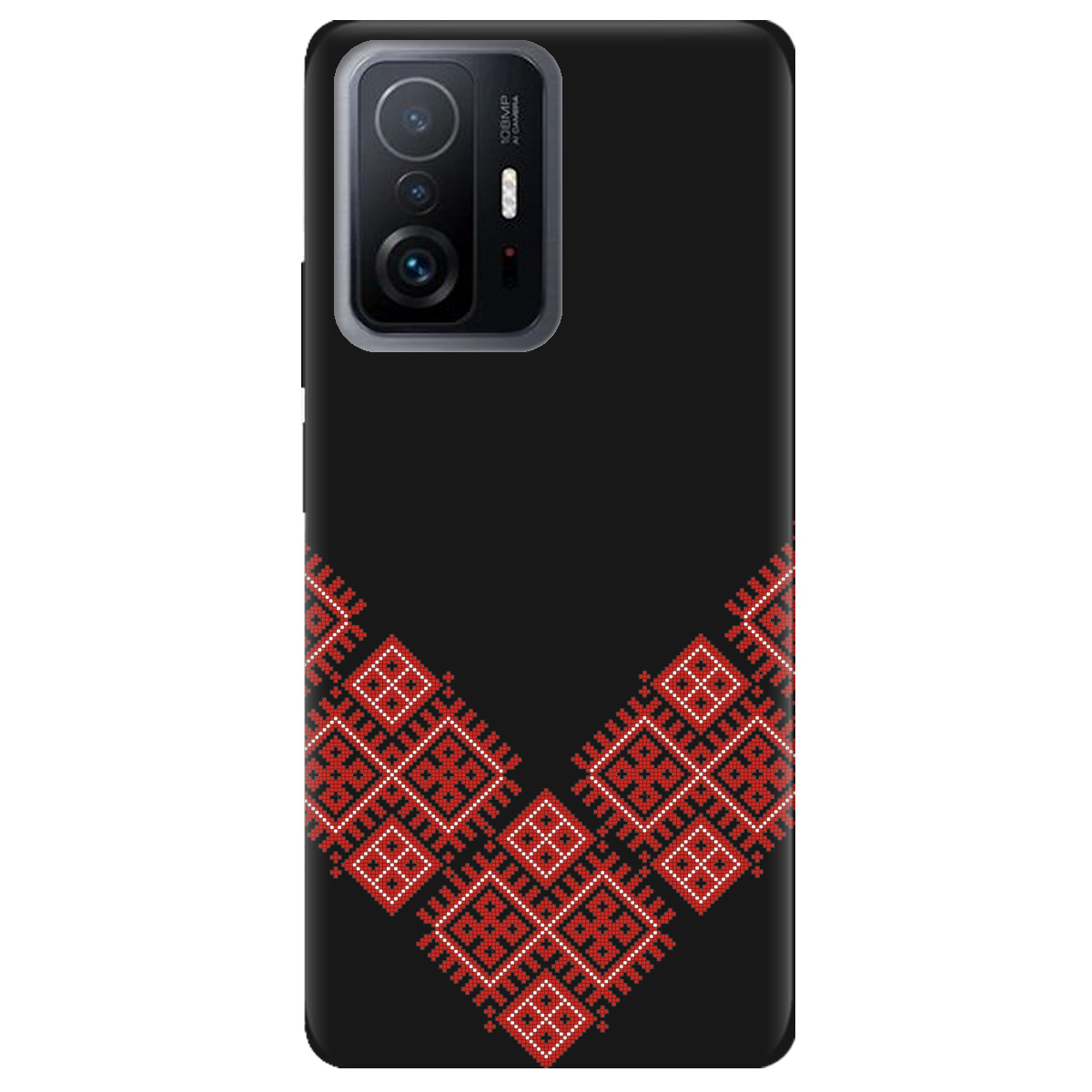 Чехол для Xiaomi 11T черный матовый soft touch Вышитая судьба - фото 1 - Чехлы для телефонов