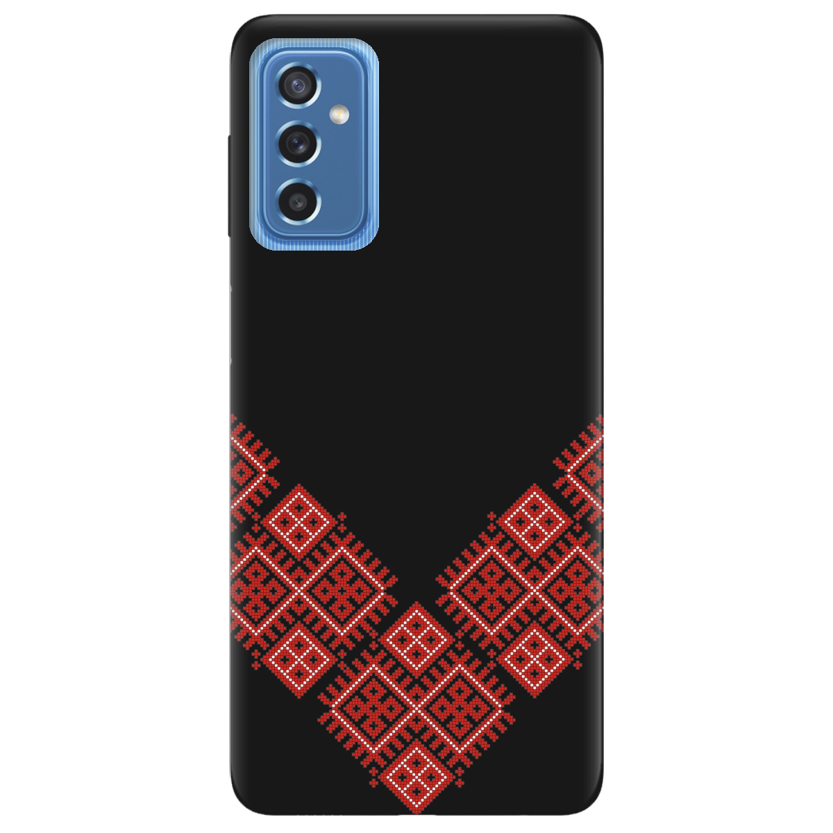 Чехол для Samsung Galaxy M52 черный матовый soft touch Вышитая судьба - фото 1 Чехол для Samsung Galaxy M52 черный матовый soft touch Вышитая судьба - фото 1 - Чехлы для телефонов