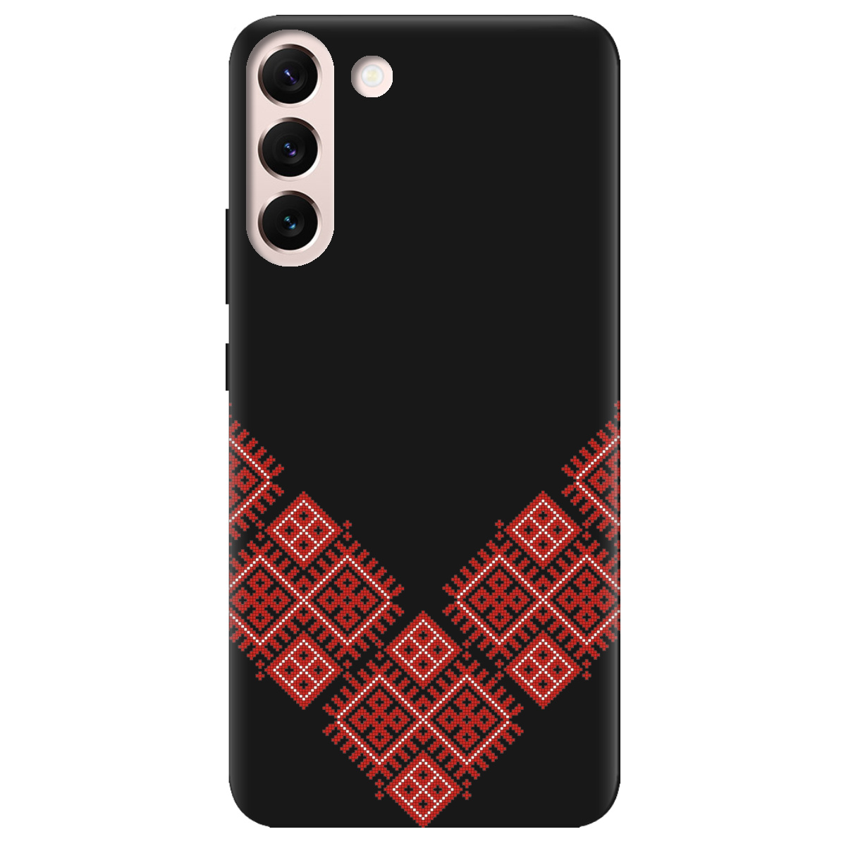 Чехол для Samsung Galaxy S22 черный матовый soft touch Вышитая судьба - фото 1 - Чехлы для телефонов