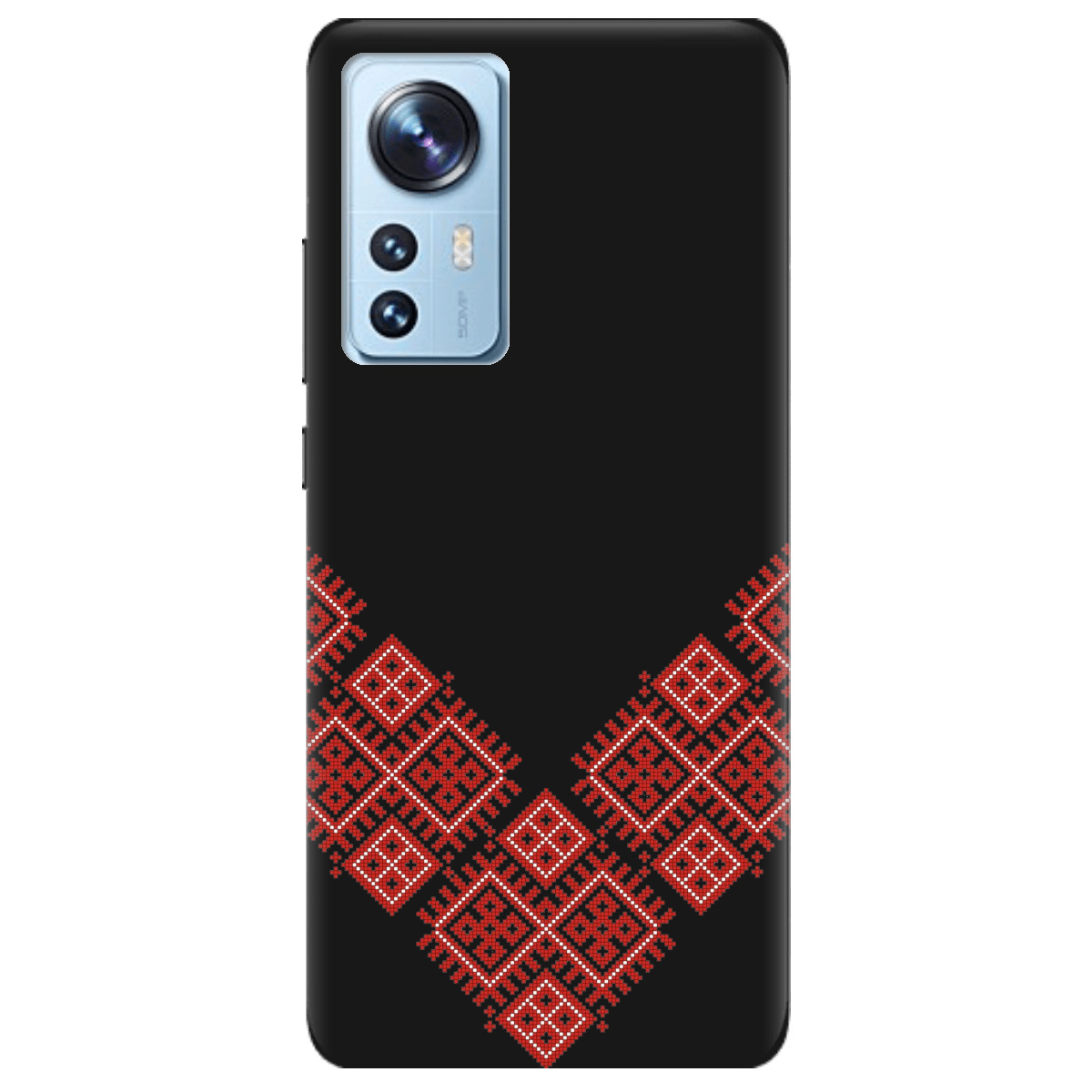 Чехол для Xiaomi 12 черный матовый soft touch Вышитая судьба - фото 1 - Чехлы для телефонов