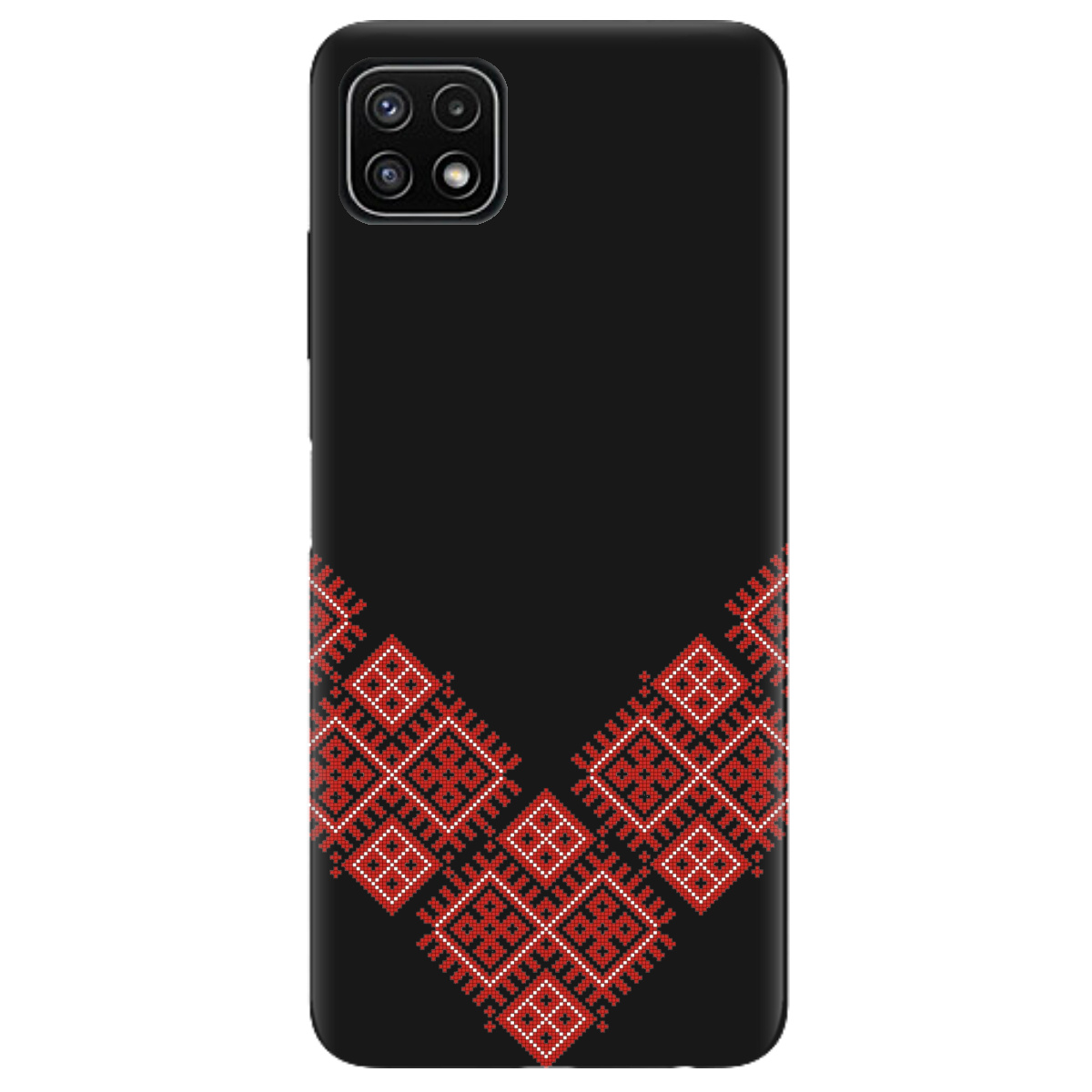 Чехол для Samsung Galaxy A22 5G черный матовый soft touch Вышитая судьба - фото 1 Чехол для Samsung Galaxy A22 5G черный матовый soft touch Вышитая судьба - фото 1 - Чехлы для телефонов