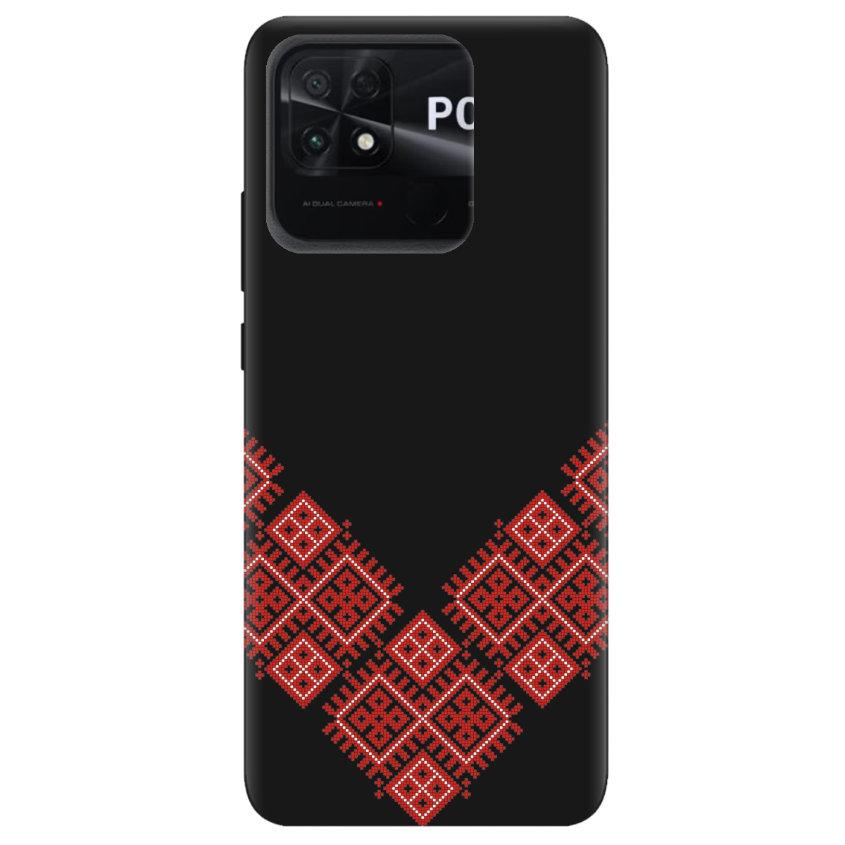 Чехол для Xiaomi Poco C40 черный матовый soft touch Вышитая судьба - фото 1 Чехол для Xiaomi Poco C40 черный матовый soft touch Вышитая судьба - фото 1 - Чехлы для телефонов