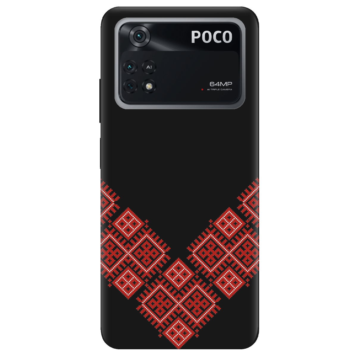 Чехол для Xiaomi Poco M4 Pro 4G черный матовый soft touch Вышитая судьба - фото 1 Чехол для Xiaomi Poco M4 Pro 4G черный матовый soft touch Вышитая судьба - фото 1 - Чехлы для телефонов