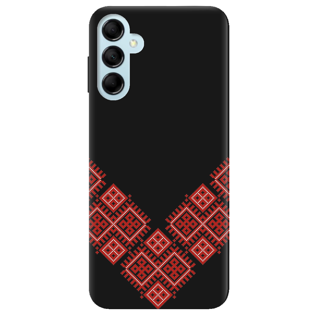 Чохол для Samsung Galaxy M14 5G чорний матовий soft touch Вишивана доля - фото 1 - Чохли для телефонів