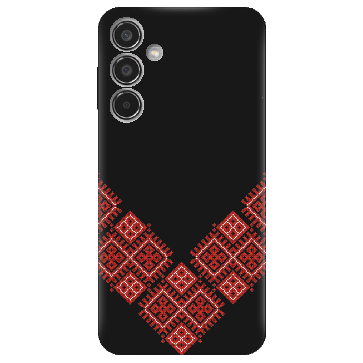 Чехол для Samsung Galaxy M35 5G черный матовый soft touch Вышитая судьба - фото 1 - Чехлы для телефонов