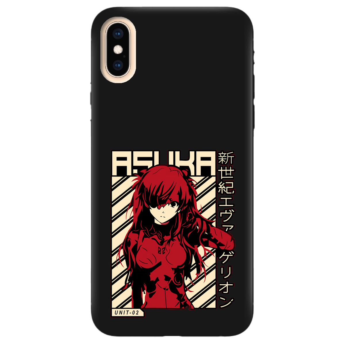 Чехол для Apple iPhone X черный матовый soft touch Аска Ленгли - фото 1 - Чехлы для телефонов