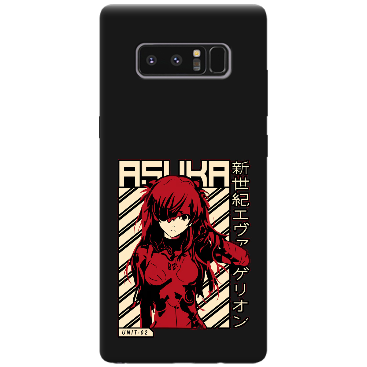 Чохол для Samsung Galaxy Note 8 чорний матовий soft touch Аска Ленглі - фото 1 - Чохли для телефонів