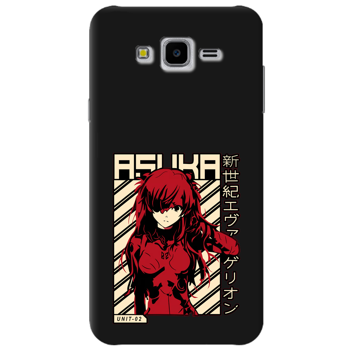 Чехол для Samsung Galaxy J7 Neo J701F / DS черный матовый soft touch Аска Ленгли - фото 1 - Чехлы для телефонов