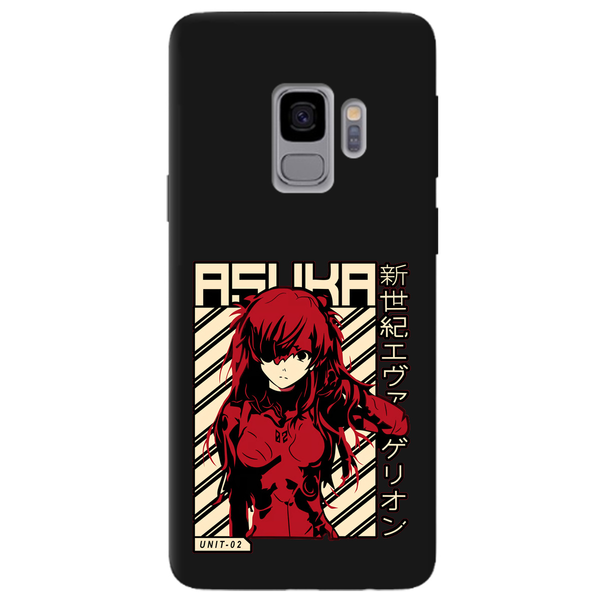 Чехол для Samsung Galaxy S9 черный матовый soft touch Аска Ленгли - фото 1 Чехол для Samsung Galaxy S9 черный матовый soft touch Аска Ленгли - фото 1 - Чехлы для телефонов