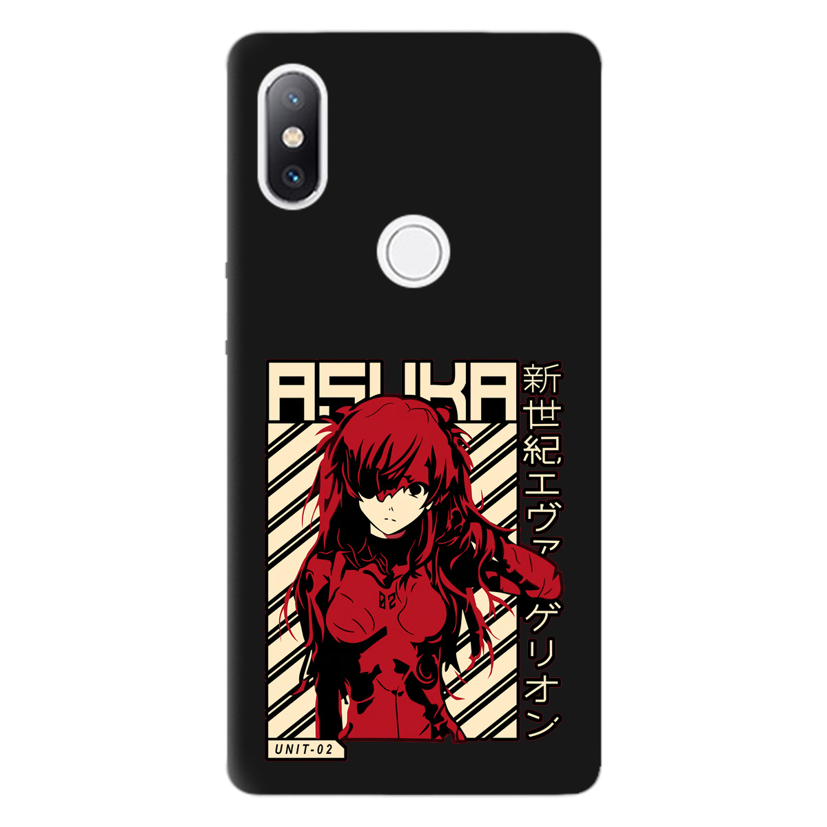 Чохол для Xiaomi Mi Mix 2S чорний матовий soft touch Аска Ленглі - фото 1 - Чохли для телефонів