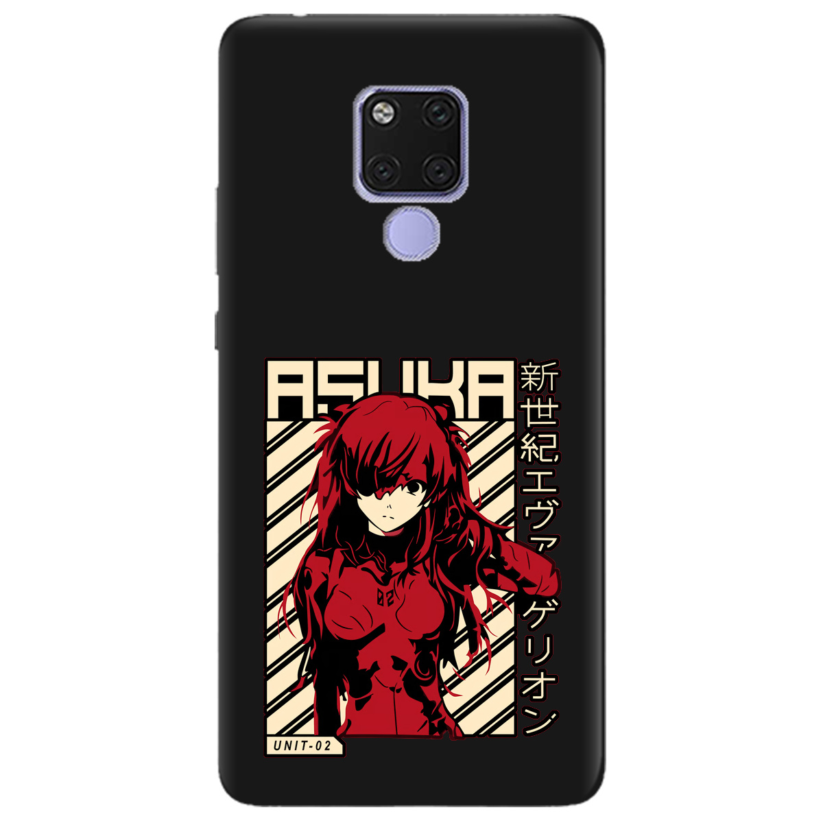 Чехол для Huawei Mate 20 черный матовый soft touch Аска Ленгли - фото 1 - Чехлы для телефонов