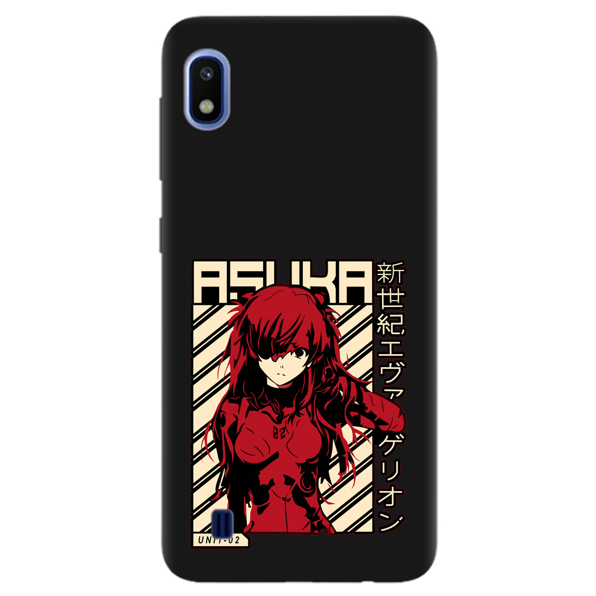 Чехол для Samsung Galaxy A10 черный матовый soft touch Аска Ленгли - фото 1 - Чехлы для телефонов