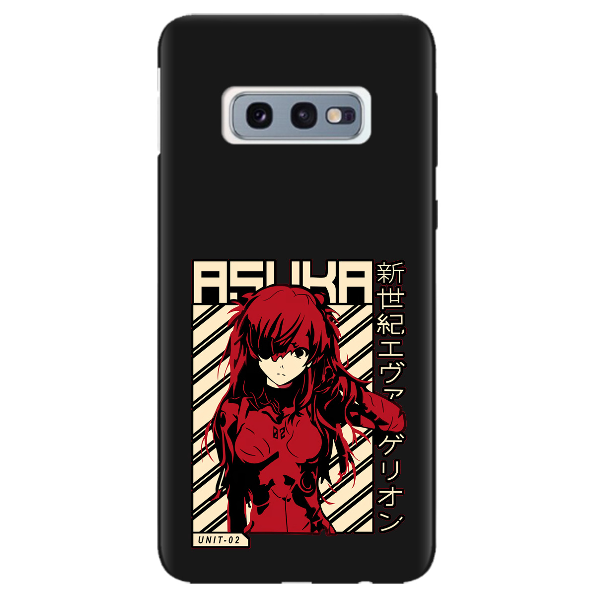 Чехол для Samsung Galaxy S10e черный матовый soft touch Аска Ленгли - фото 1 - Чехлы для телефонов