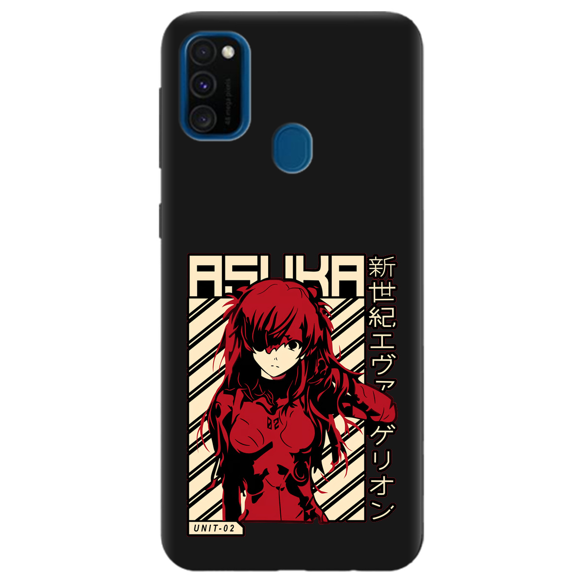 Чехол для Samsung Galaxy M30s черный матовый soft touch Аска Ленгли - фото 1 - Чехлы для телефонов