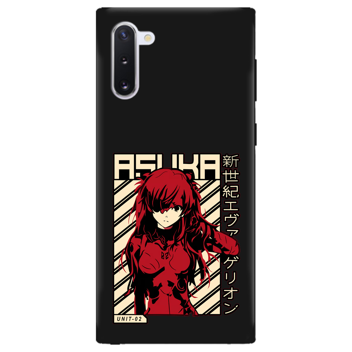 Чехол для Samsung Galaxy Note 10 черный матовый soft touch Аска Ленгли - фото 1 - Чехлы для телефонов