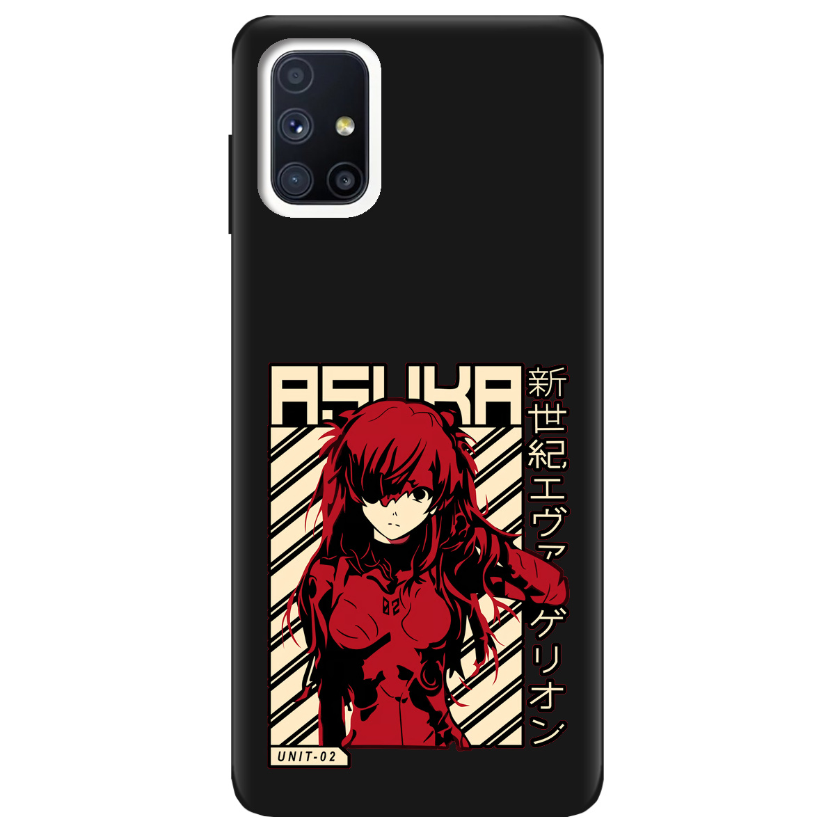 Чехол для Samsung Galaxy M51 черный матовый soft touch Аска Ленгли - фото 1 - Чехлы для телефонов