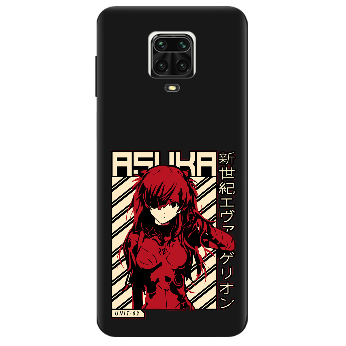 Чехол для Xiaomi Redmi Note 9 Pro черный матовый soft touch Аска Ленгли - фото 1 - Чехлы для телефонов