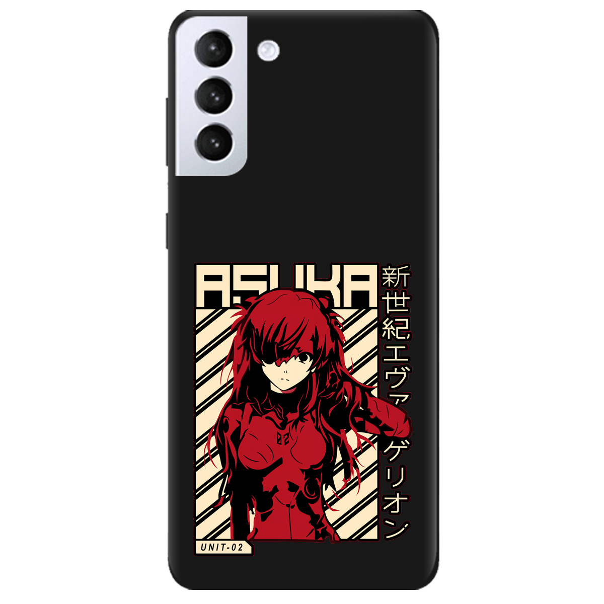 Чехол для Samsung Galaxy S21 Plus черный матовый soft touch Аска Ленгли - фото 1 - Чехлы для телефонов