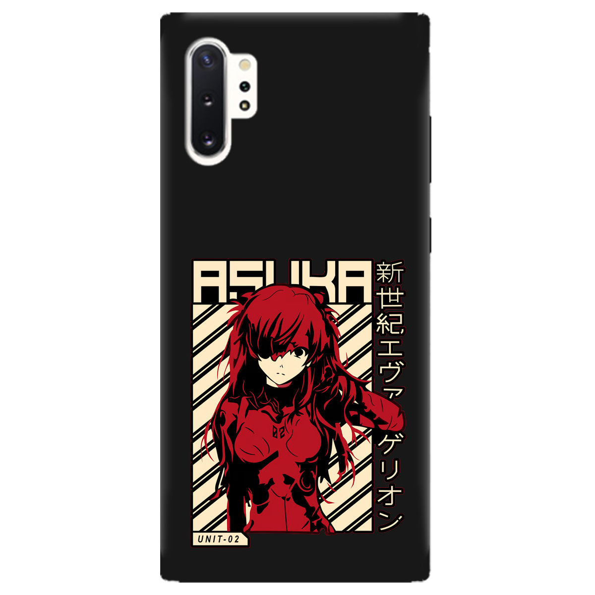 Чехол для Samsung Galaxy Note 10 Plus черный матовый soft touch Аска Ленгли - фото 1 - Чехлы для телефонов